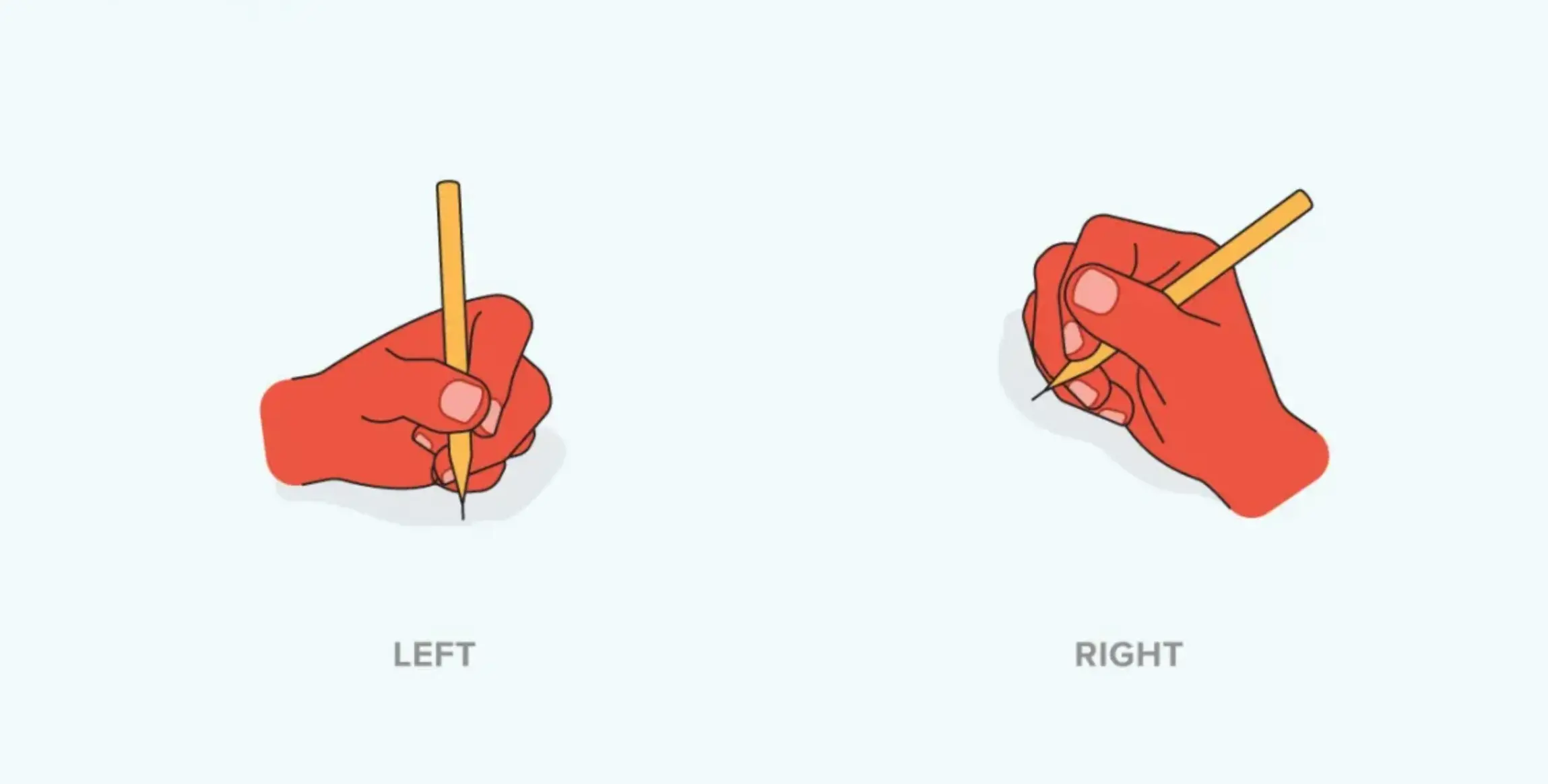 Correct tripod pen grip for adult handwriting — three-finger hold showing relaxed position
